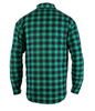 Koszula w kratkę na guziki ocieplana BONO zielona