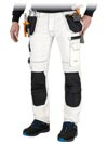 Spodnie ochronne JEANS elastyczne do pasa męskie BIAŁE