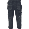 Spodnie 3/4 męskie spodenki robocze ochronne czarne Cerva DAYBORO