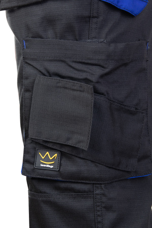 Spodnie robocze do pasa z kontrastową lamówką | Topaz