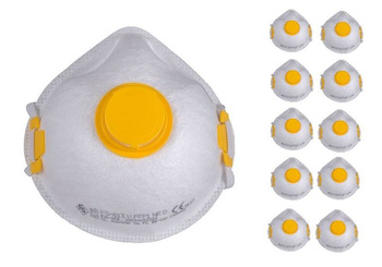 Półmaska maska przeciwpyłowa FFP1 FFS-613V z zaworkiem 10 SZTUK