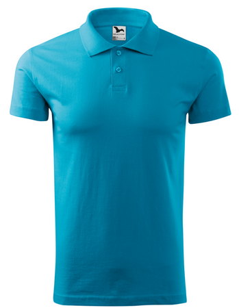 Koszulka Polo męska | Single J. turkus