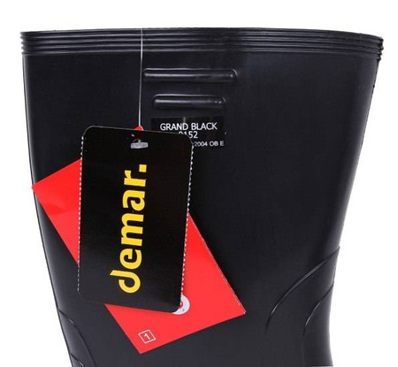 Kalosze gumowe męskie gumowce wodoodporne gumiaki Demar GRAND BLACK