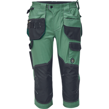 Spodnie 3/4 męskie spodenki robocze ochronne szarozielone Cerva DAYBORO