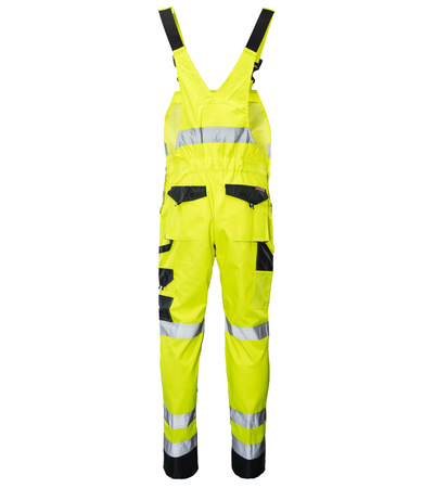 Spodnie robocze ogrodniczki odblask BRIXTON FLASH żółte
