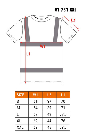 Koszulka roboczy T-shirt ostrzegawczy odblaskowy | NEO 81-731