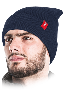 Czapka ochronna wywijana zimowa z ociepleniem CZCITY granatowa