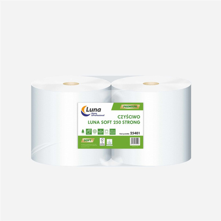 Czyściwo przemysłowe bezpyłowe Luna STRONG 250 m celuloza 2 warstwy - 1 rolka