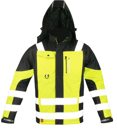 Ocieplana kurtka wysokiej widoczności wodoodporna odblaskowa CLASSIC-VIS OXFORD