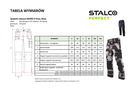 Spodnie robocze 2w1 moro stretch odpinane nogawki STALCO POWERMAX Moro X