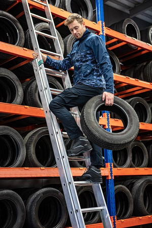 Ogrodniczki robocze NEO elastyczne spodnie na szelkach Navy 81-244