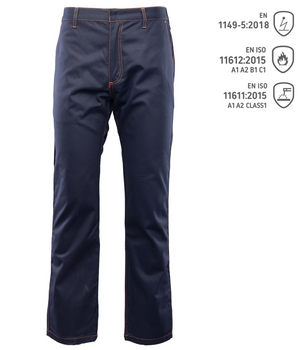 Spodnie do pasa dla spawaczy, antystatyczne PROFFLAM ANTYSTATIC