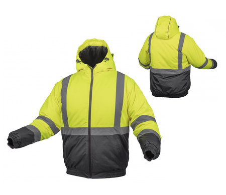 Kurtka robocza bomberka ostrzegawcza ocieplana HOEGERT OKER żółta