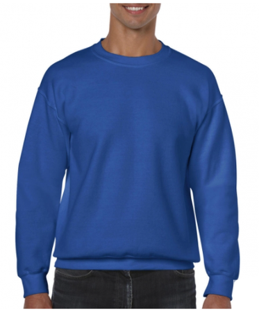 Bluza robocza sportowa wysoka gramatura do pracy niebieska GILDAN HEAVY bez kaptura ze ściągaczami