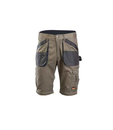 Spodnie robocze ochronne 2w1 z odpinanymi nogawkami beżowe dużo kieszeni odzież robocza khaki Polstar BRIXTON PRACTICAL APSP