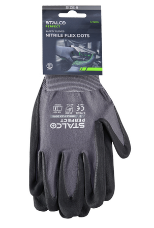 Rękawice robocze nylonowe STALCO PERFECT NITRILE DOTS