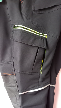 Spodnie robocze do pasa czarne strecz STALCO STINGER