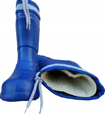 Kalosze dziecięce ocieplane dla chłopca MAMMUT S granatowe