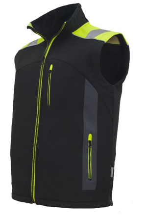 Bezrękawnik roboczy softshell CLASSWORK BZR odblaskowy