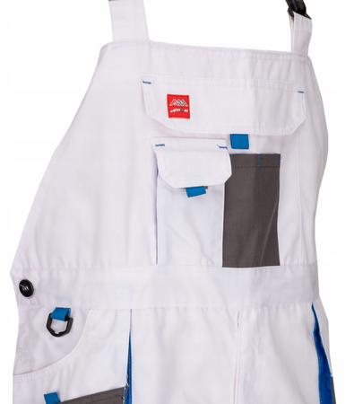 Spodnie robocze ogrodniczki na szelkach CLASSIC MAXIMUS White