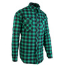 Koszula w kratkę na guziki ocieplana BONO zielona