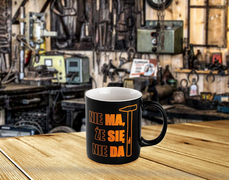 Kubek kamionkowy 330ml z nadrukiem NIE MA ŻE SIĘ NIE DA