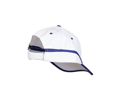 Czapka z daszkiem robocza zapięcie na rzep BASEBALL biało-granatowa