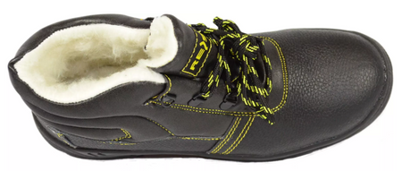 Buty robocze trzewiki ocieplane ze skóry bydlęcej antypoślizgowe bez podnoska Reis BRYES-TO-OB