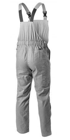 Spodnie robocze ogrodniczki 100% bawełna jasnoszare HOGERT KALMIT