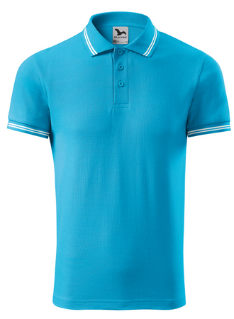 Koszulka polo MALFINI URBAN turkus WYPRZEDAŻ bawełniana