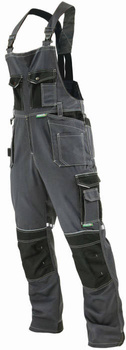 Spodnie robocze ogrodniczki STALCO ALLROUND LINE grafit