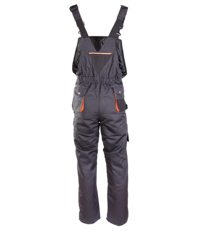 Spodnie robocze ogrodniczki ocieplane na szelkach BRIXTON PRACTICAL grafitowe