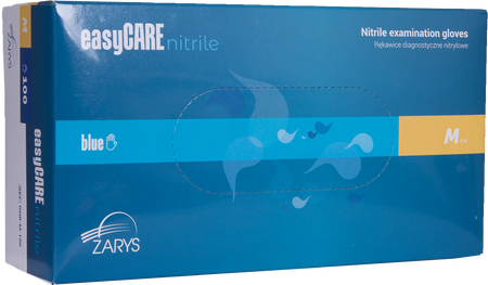 Rękawice jednorazowe nitrylowe niepudrowane niebieskie RZ-NITEASY