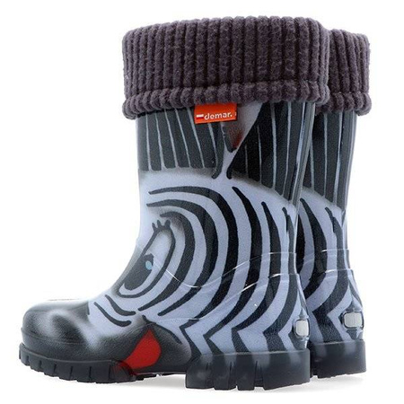 Kalosze dziecięce ocieplane DEMAR ZEBRA 0039S1