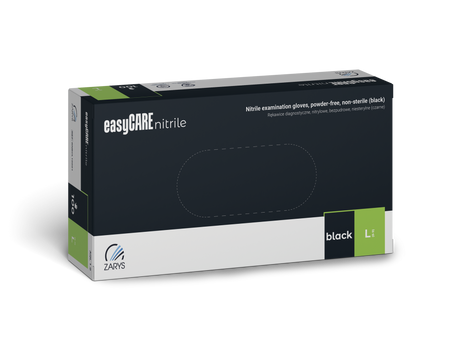 Jednorazowe, nitrylowe rękawice diagnostyczne z rolowanym mankietem EASYCARE 100 sztuk