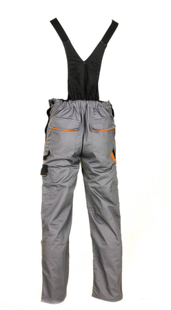Spodnie robocze ochronne na szelkach ogrodniczki szare Art.Mas PROFESSIONAL GREY