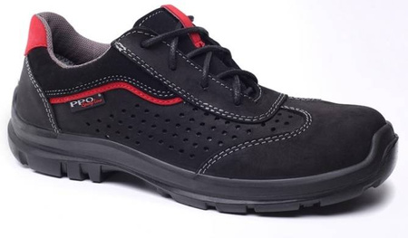 Buty obuwie robocze olejoodporne naturalna skóra półbuty z wkładką antyprzebiciową podnosek PPO 502 S1P SRC 