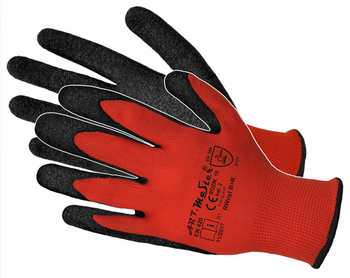 Rękawice robocze wampirki czerwono-czarne Art Mas RWNYL B+R