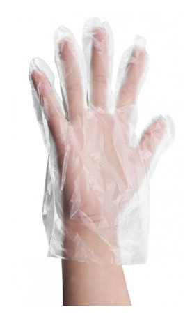 Rękawiczki jednorazowe foliowe zrywki paczka 100 szt