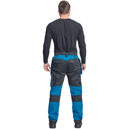 Spodnie robocze profesjonalne do pasa elastyczne wytrzymałe dużo kieszeni niebieskie Cerva KEILOR