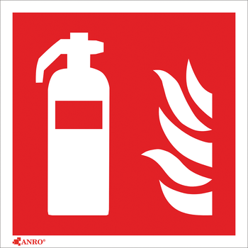 Znak ppoż naklejka samoprzylepna „GAŚNICA" 150x150