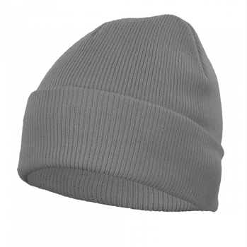 Czapka dziana akrylowa dwuwarstwowa wywijana CzDz  szara