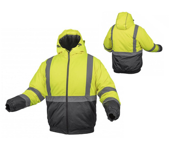 Kurtka robocza bomberka ostrzegawcza ocieplana HOEGERT OKER żółta