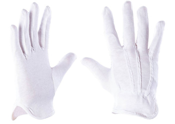 Rękawice robocze ochronne bawełniane białe PLS