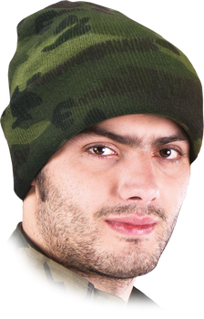 Czapka zimowa jesienna wywijana ciepła MORO przędza akrylowa Reis CZBAW-FOREST