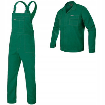 Zestaw Ubranie Robocze Ogrodniczki + Bluza COMFORT zielone