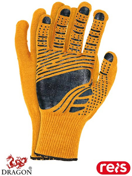 REIS Rękawice nakrapiane neonowe FLOATEX-NEO