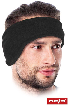 Opaska polarowa ochronna na zimę elastyczna czarna CZBAND 