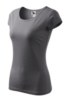 MALFINI koszulka damska bawełniana t-shirt PURE 122 stalowe
