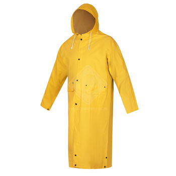 Płaszcz przeciwdeszczowy roboczy ochronny odporny na deszcz i wiatr sztormiak żółty Art.Mas PPD żółty